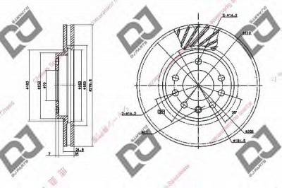 DJ PARTS bd1398 -  Тормозной диск